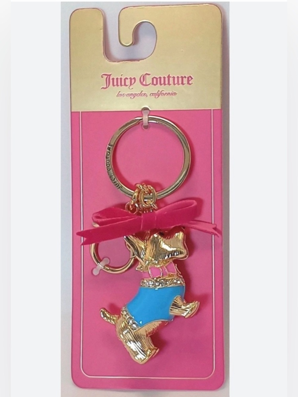 JUICY COUTURE NEW CRYSTAL SCOTTIE DOG KEYCHAIN BAG CHARM